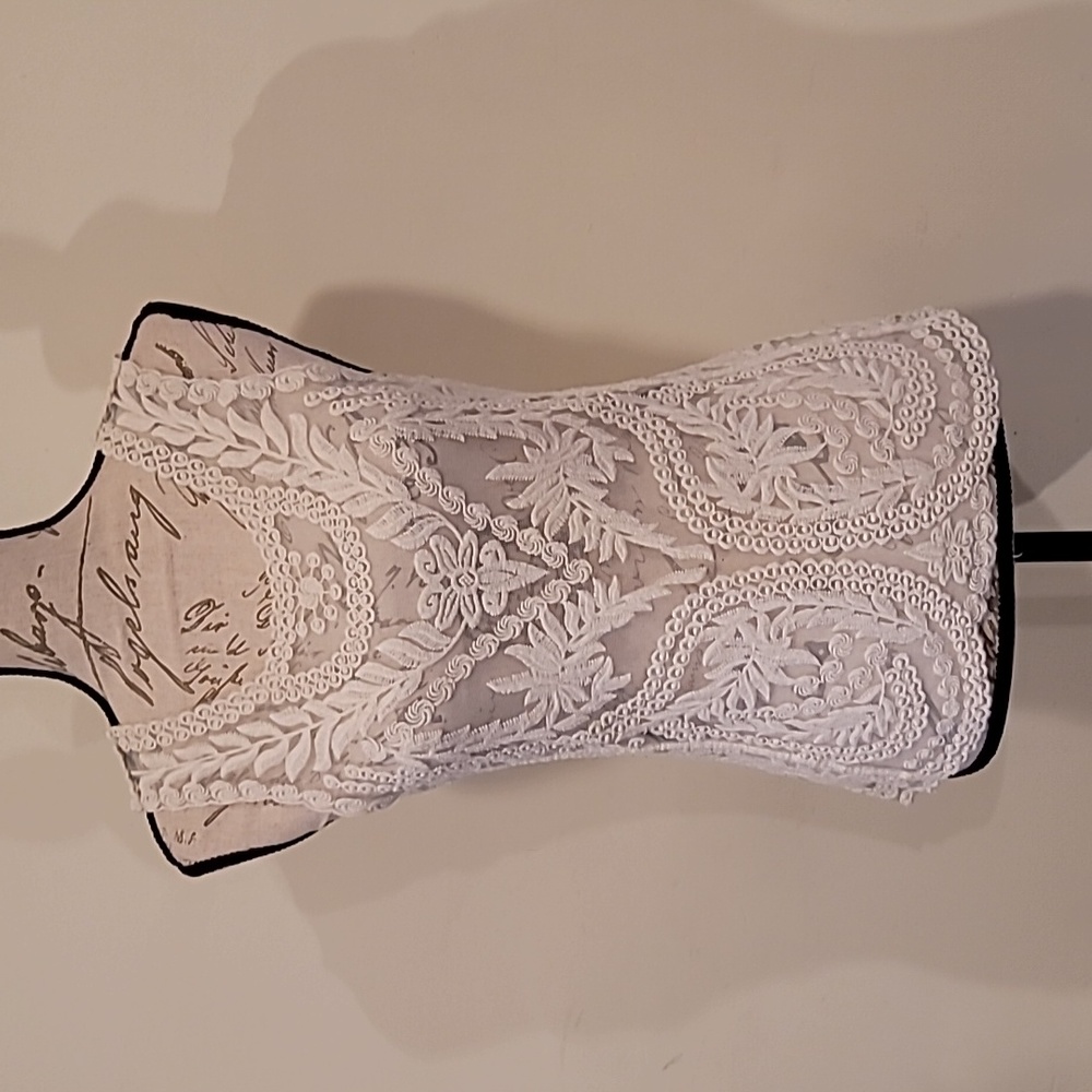 Express Ivory Lace Top